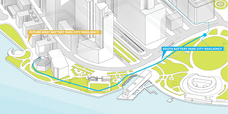 3d map of Battery Park City