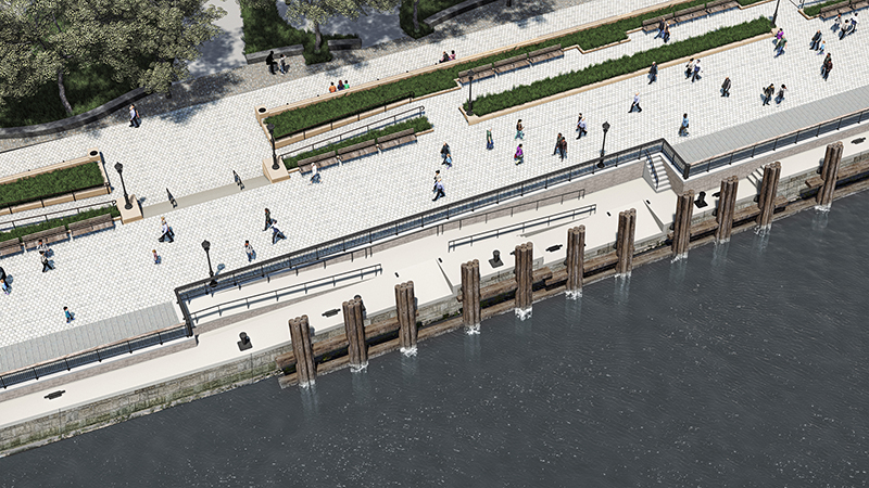 Wharf Fascia Aerial Granite