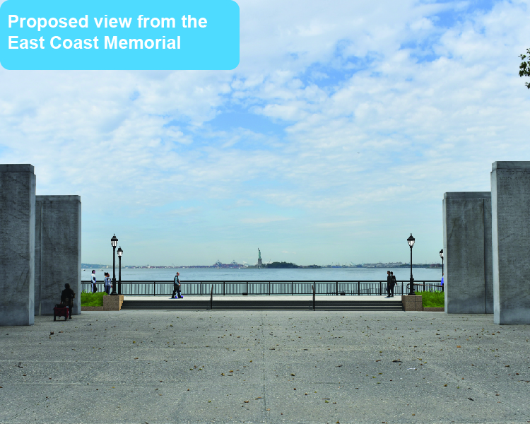 Proposed view from the East Coast Memorial