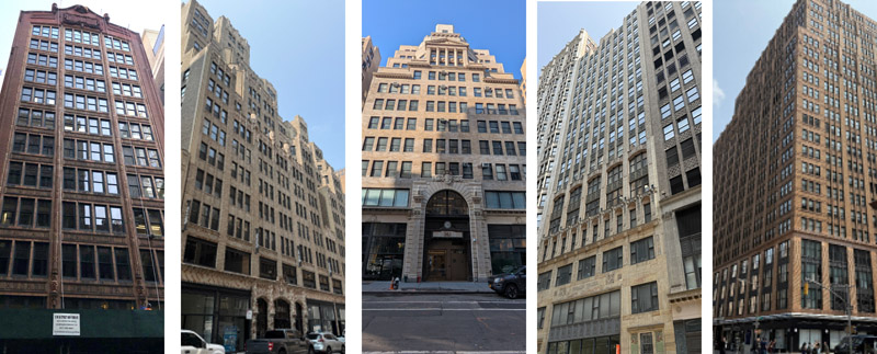 Image showing five historic mid-rise tower buildings in Midtown South, Manhattan