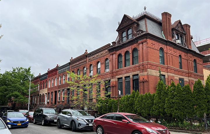 Linden Street Historic District in Bushwick, Brooklyn
                                           