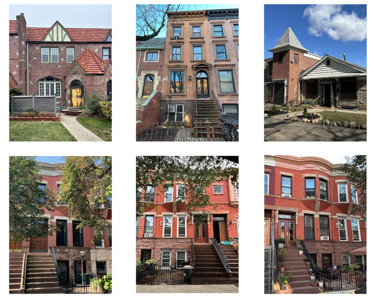 photos of six historic buildings 