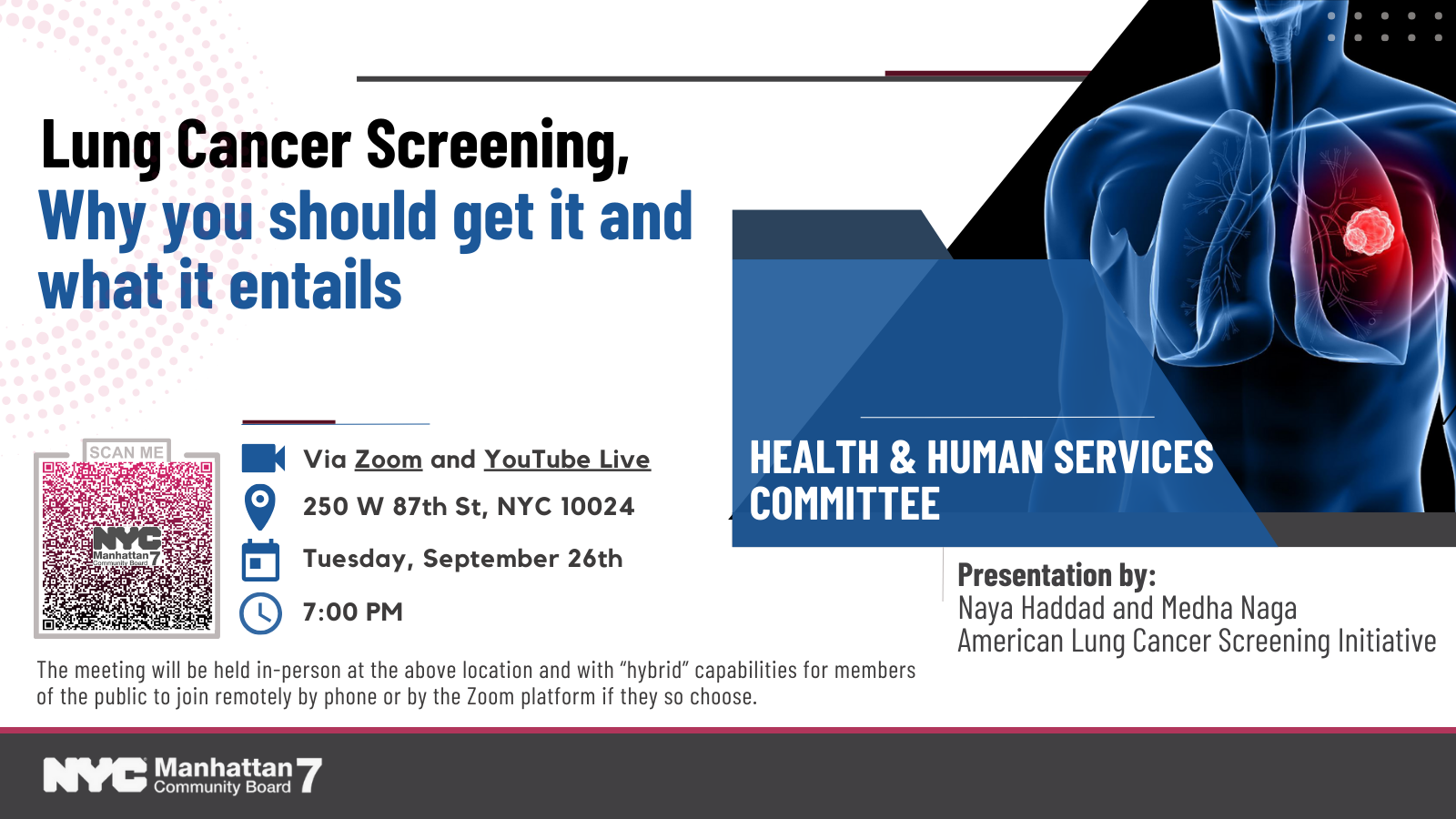 text reads lung cancer screening why you should get it and what it entails