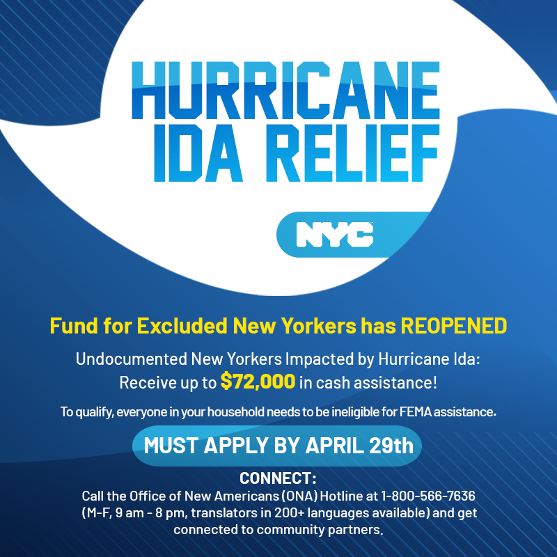 Hurricane Ida Relief flyer