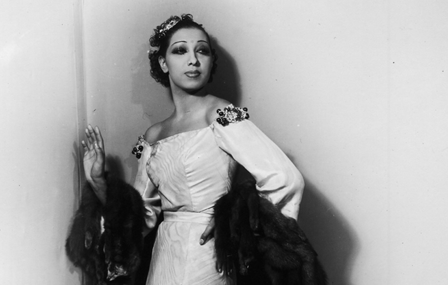 woman in black and white photo                                     
                                           