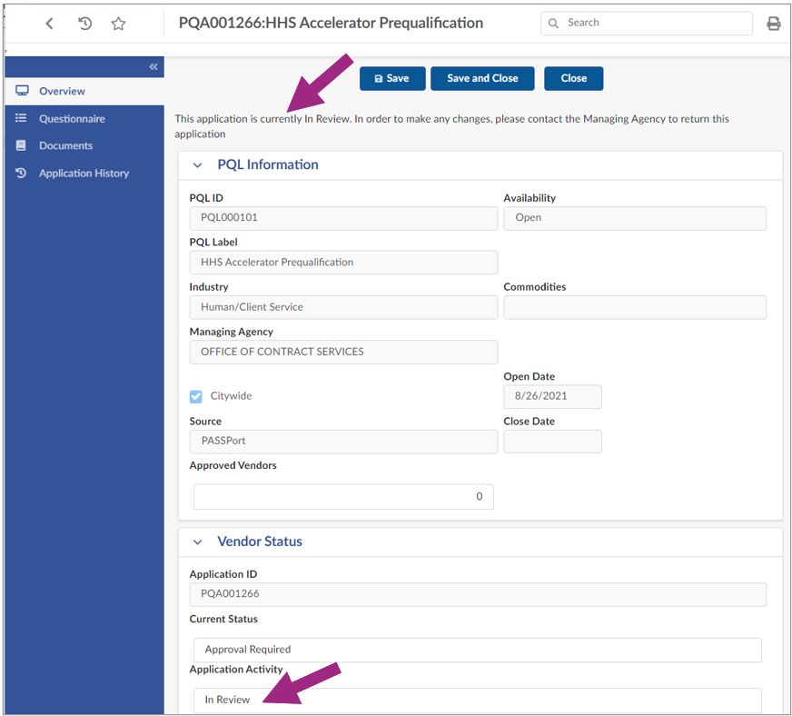 The PQL Overview tab.