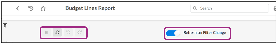 Screenshot showing all action buttons