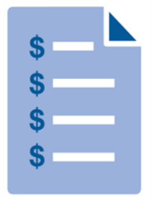 Screenshot showing invoices report icon.