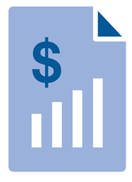 Screenshot showing contract budgets report icon.