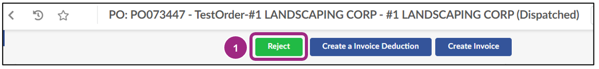 The Reject button.