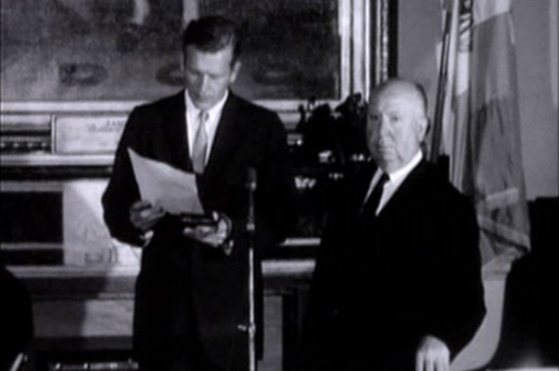 Mayor John Lindsay and Alfred Hitchock, New York City, 1966.