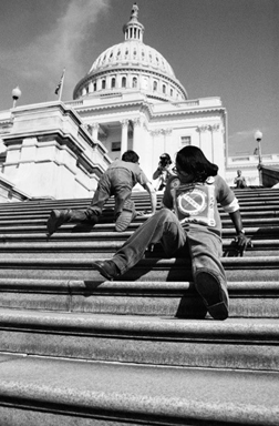 Iconic Capitol Crawl protest on March 12, 1990.
Photo: Tom Olin.