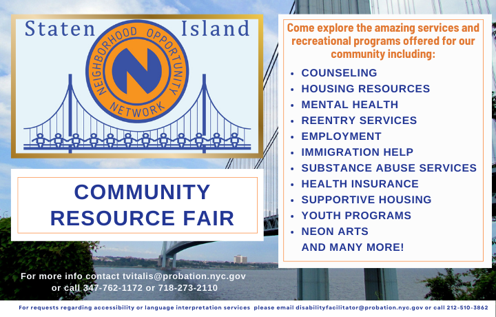 NeON Staten Island Community Resource Fair
                                           
