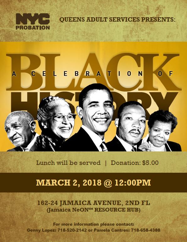 Poster for NeON's African American History Event
