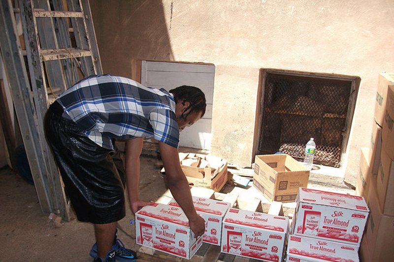 Participant preparing for an event.