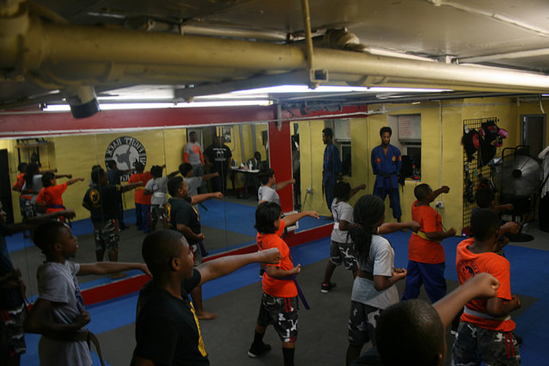 NeON Sports participants practicing martial arts