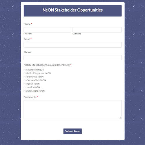 NeON Stakeholder Opportunities