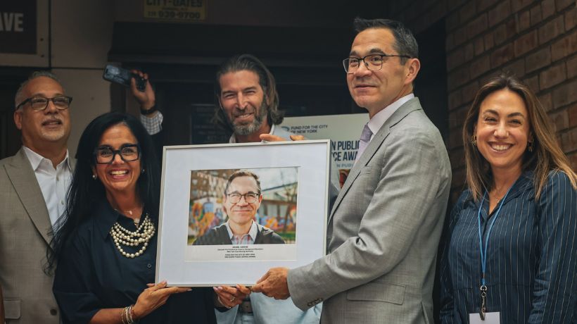 NYCHA Executive Vice President for Property Management Operations Daniel Greene receives the 2026 Sloan Public Service Award in recognition of his leadership in environmental health reforms, lead abatement efforts, and operational improvements serving more than 500,000 New Yorkers