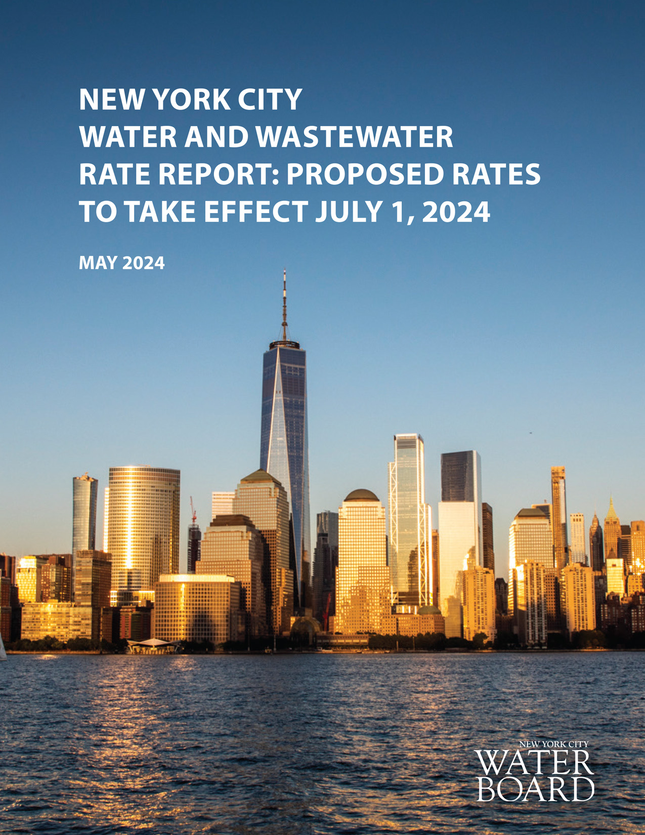 Cover of the New York City Water and Wastwater Rate Report