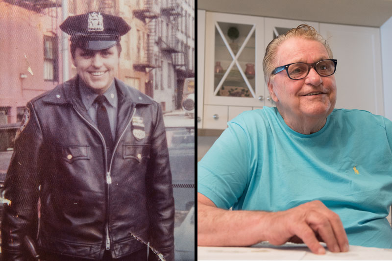 Patrolman Jim Liedy, then and now