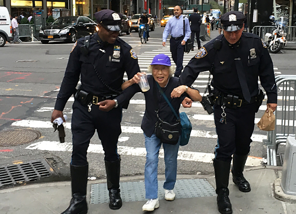 NYPD Highway District officers lend a hand