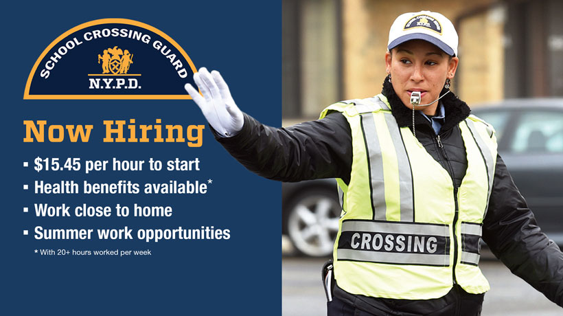 Now Hiring School Crossing Guards
                                           