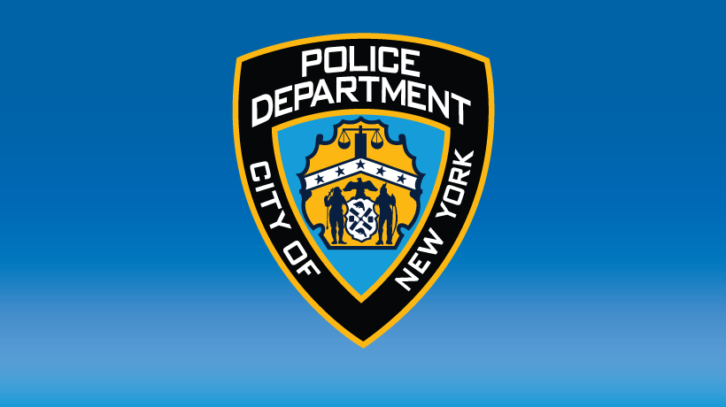 NYPD logo against a blue background