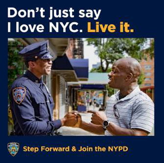 NYPD Recruitment Instagram link image