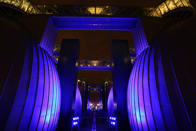 Evening View of Newtown Creek Wastewater Treatment Plant
