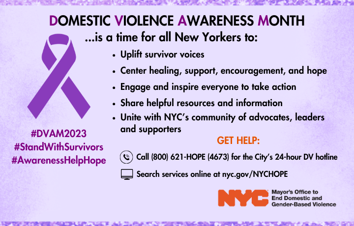 Domestic Violence Awareness Month
                                           