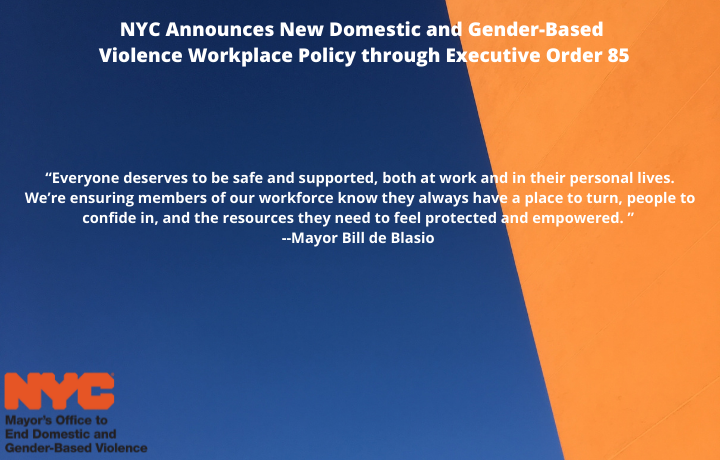 NYC Announces New Domestic and Gender-Based Violence Workplace Policy
                                           