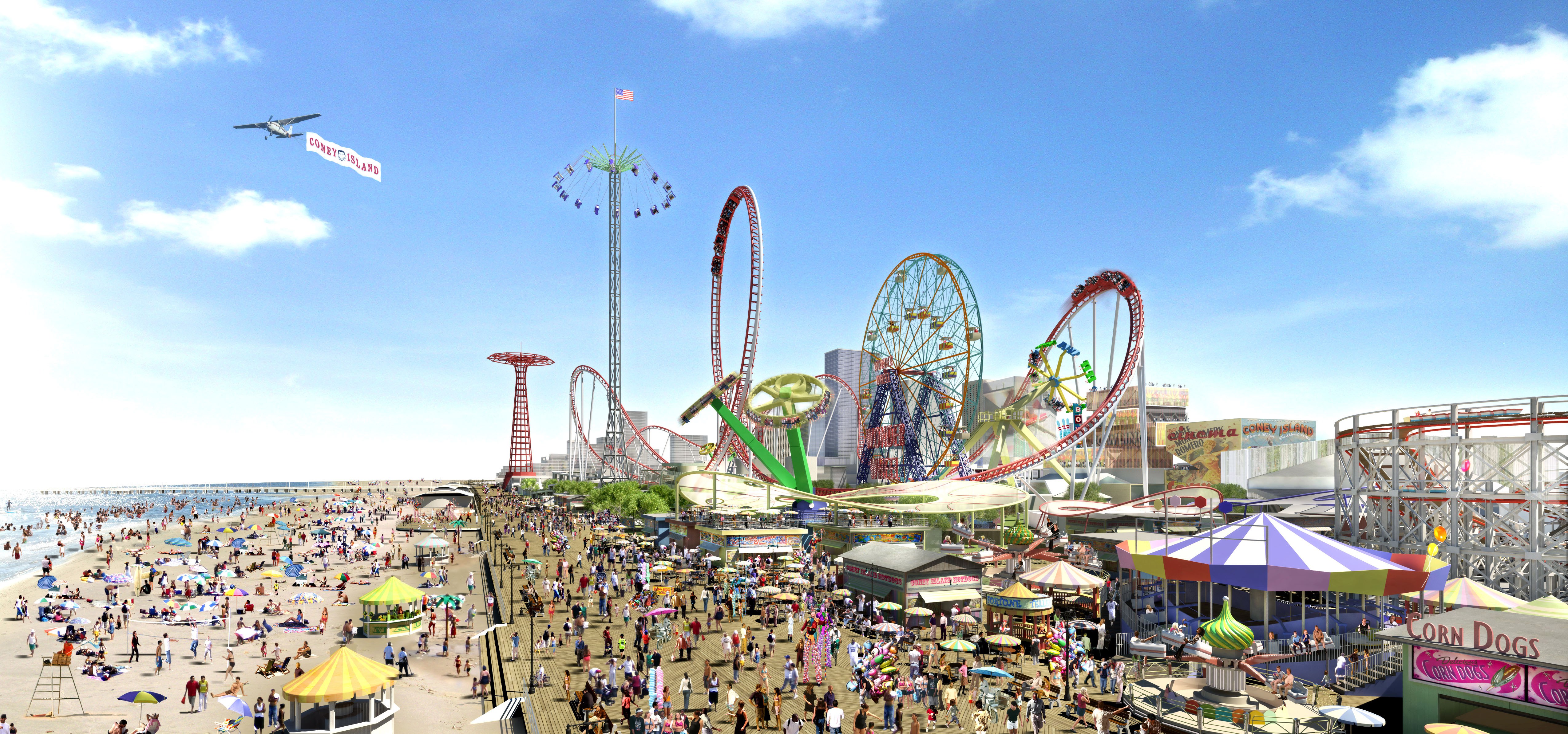 Coney Island Beach and Boardwalk