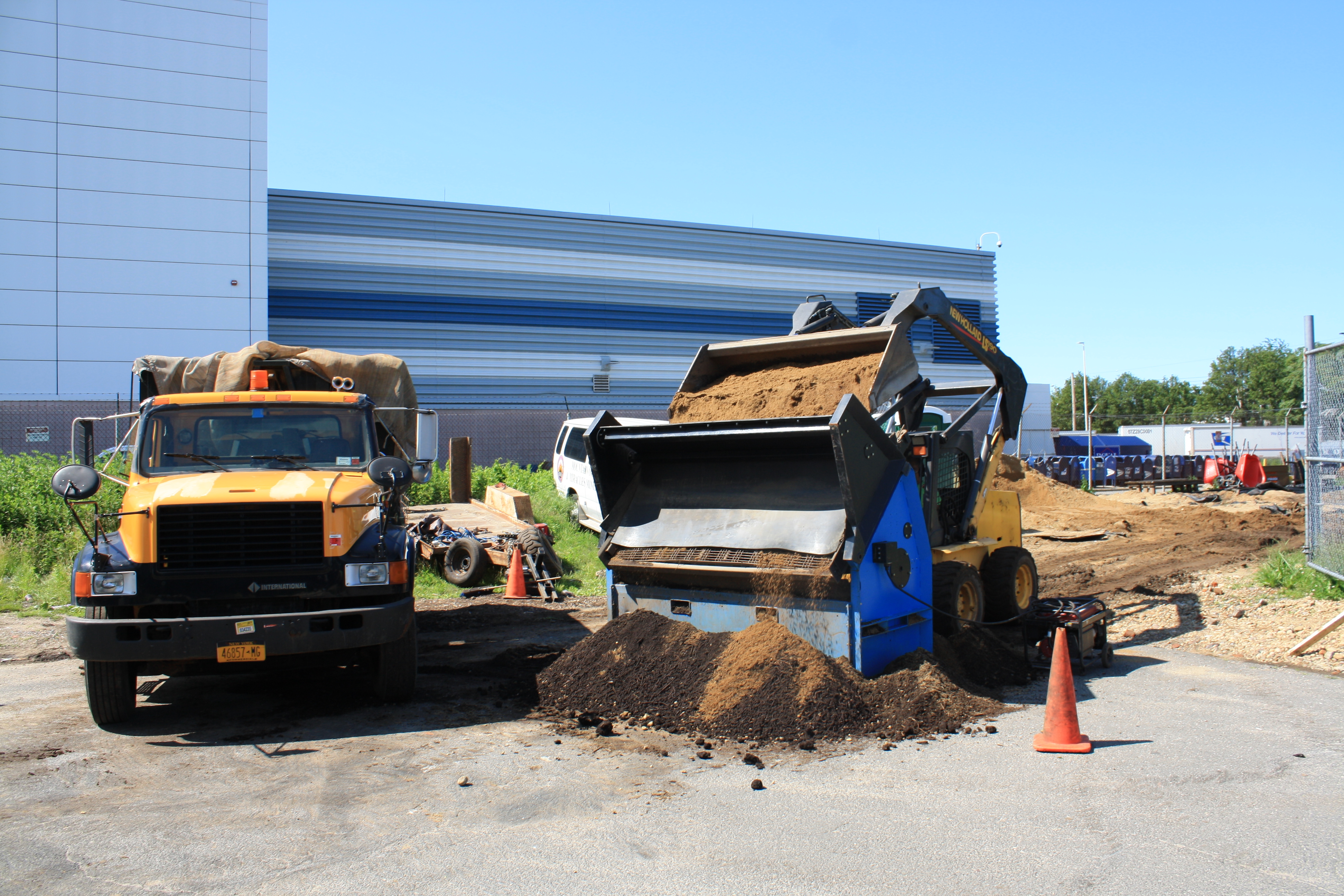 first stockpile of clean soil in Spring Creek, Brooklyn