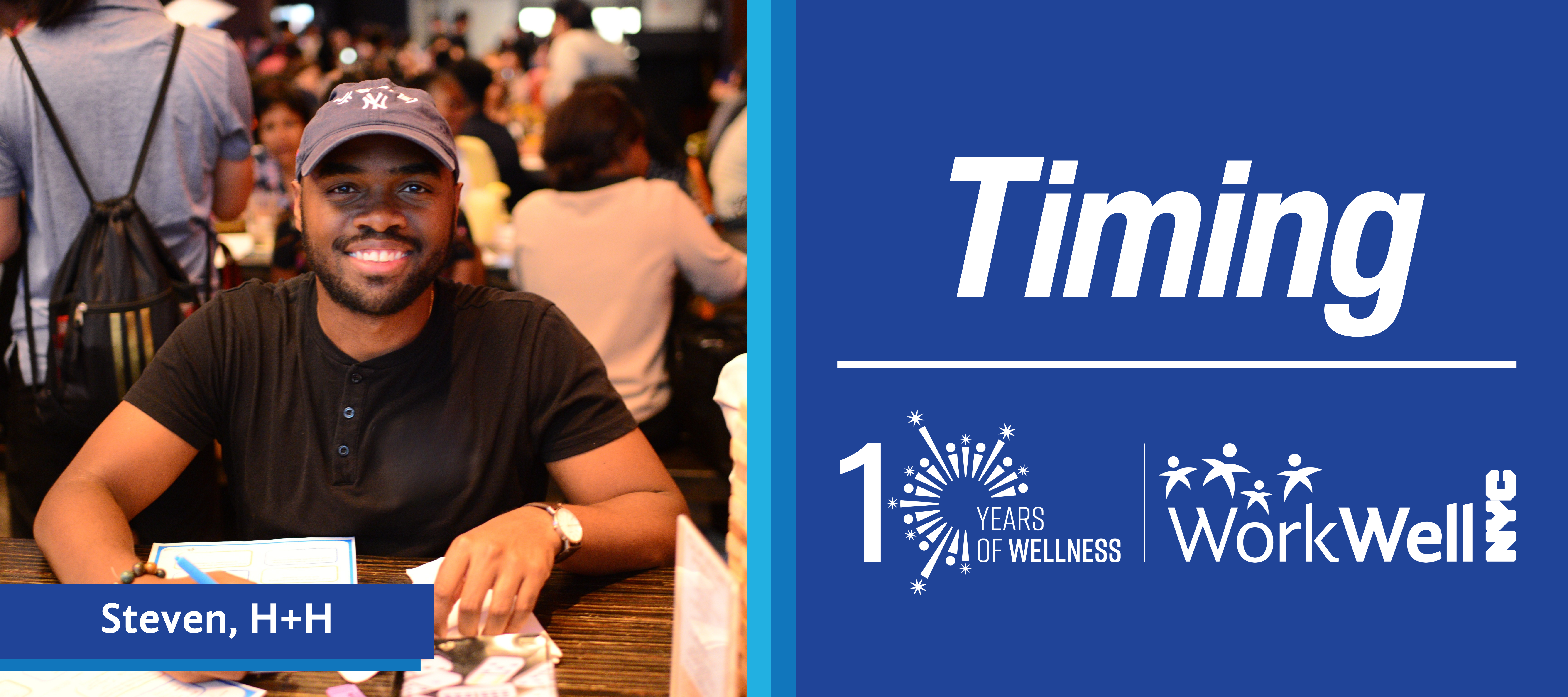 Steven from H+H with the word Timing