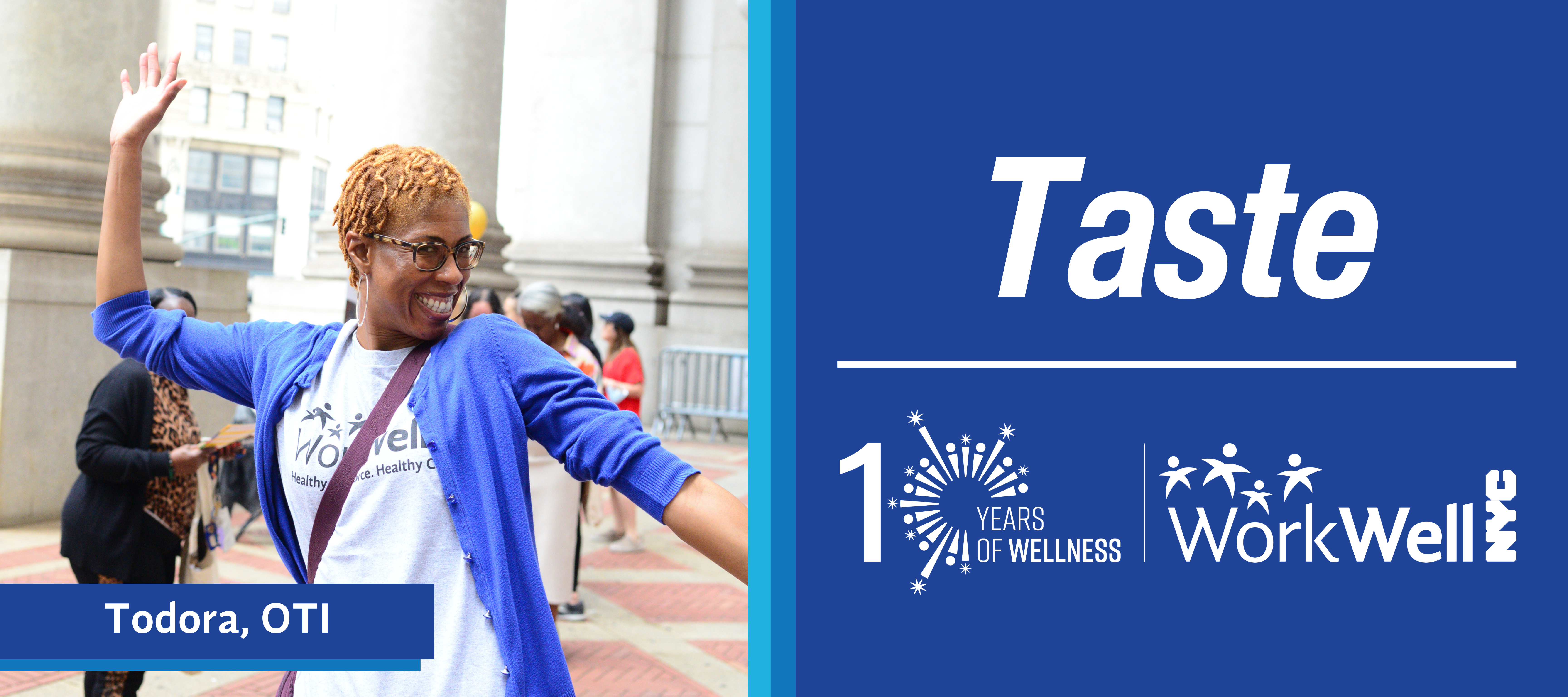 Todora from OTI with the word Taste