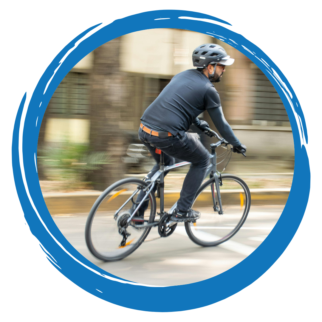 Person riding a bike