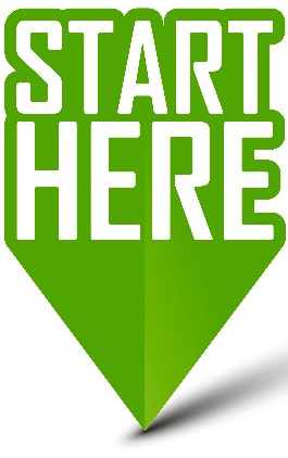 The words "Start Here"