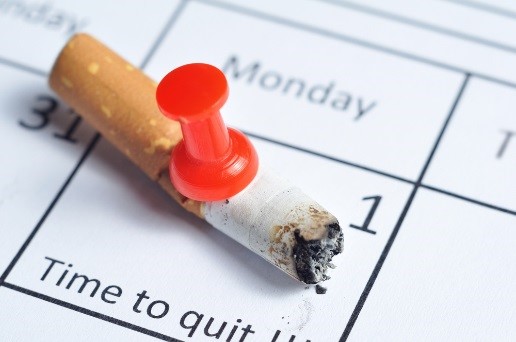 Broken Cigarette on Calendar