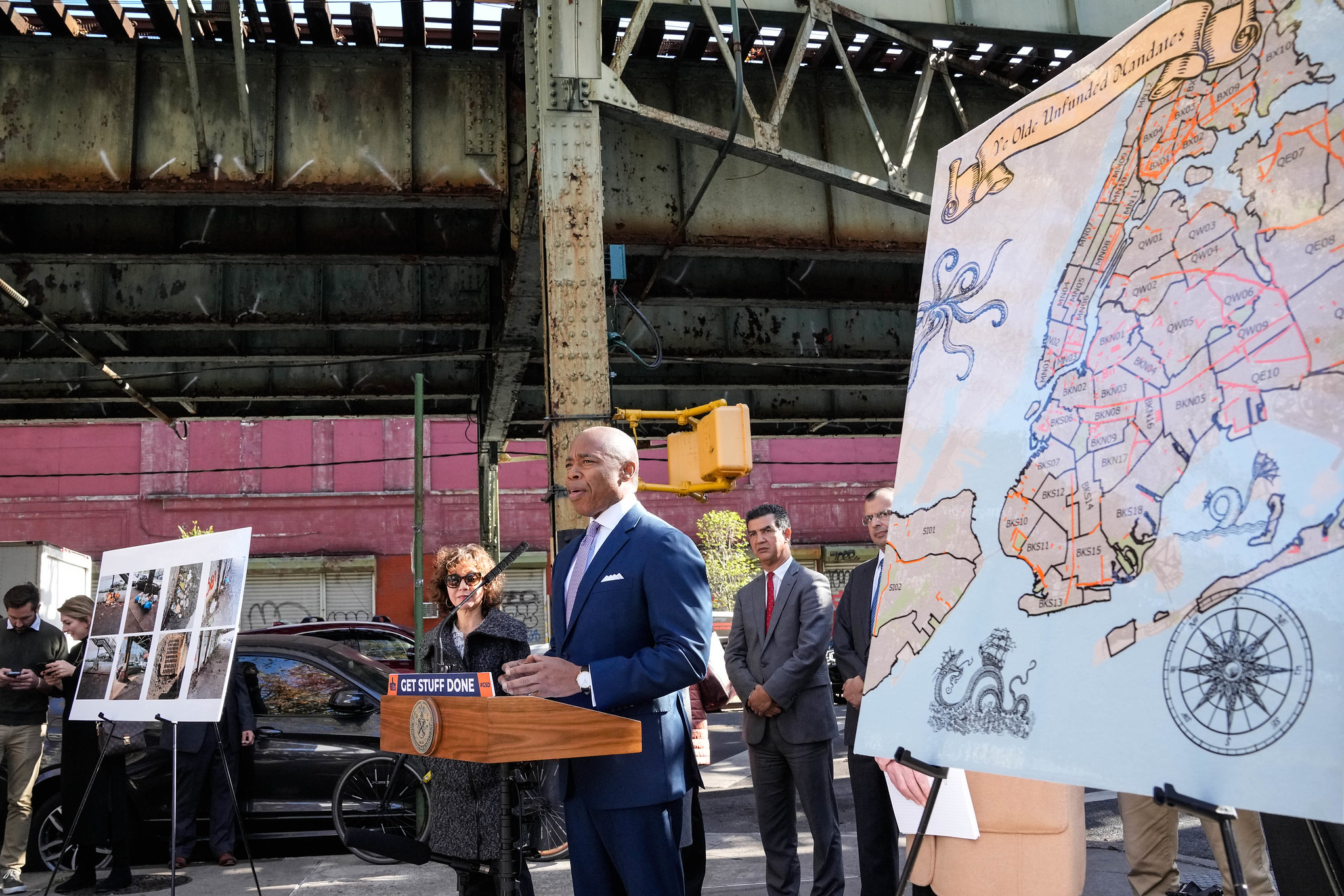 Mayor Eric Adams announces a 