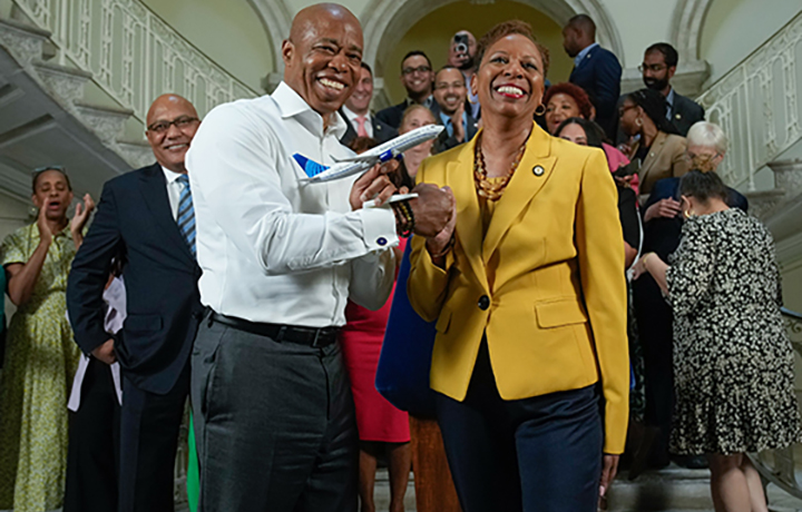 Mayor Adams, Speaker Adams Reach Handshake Agreement For Fiscal Year 2025 Budget
                                           