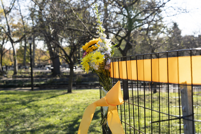 Mayor Adams visits the Memorial Grove at Lincoln Terrace in Brooklyn
