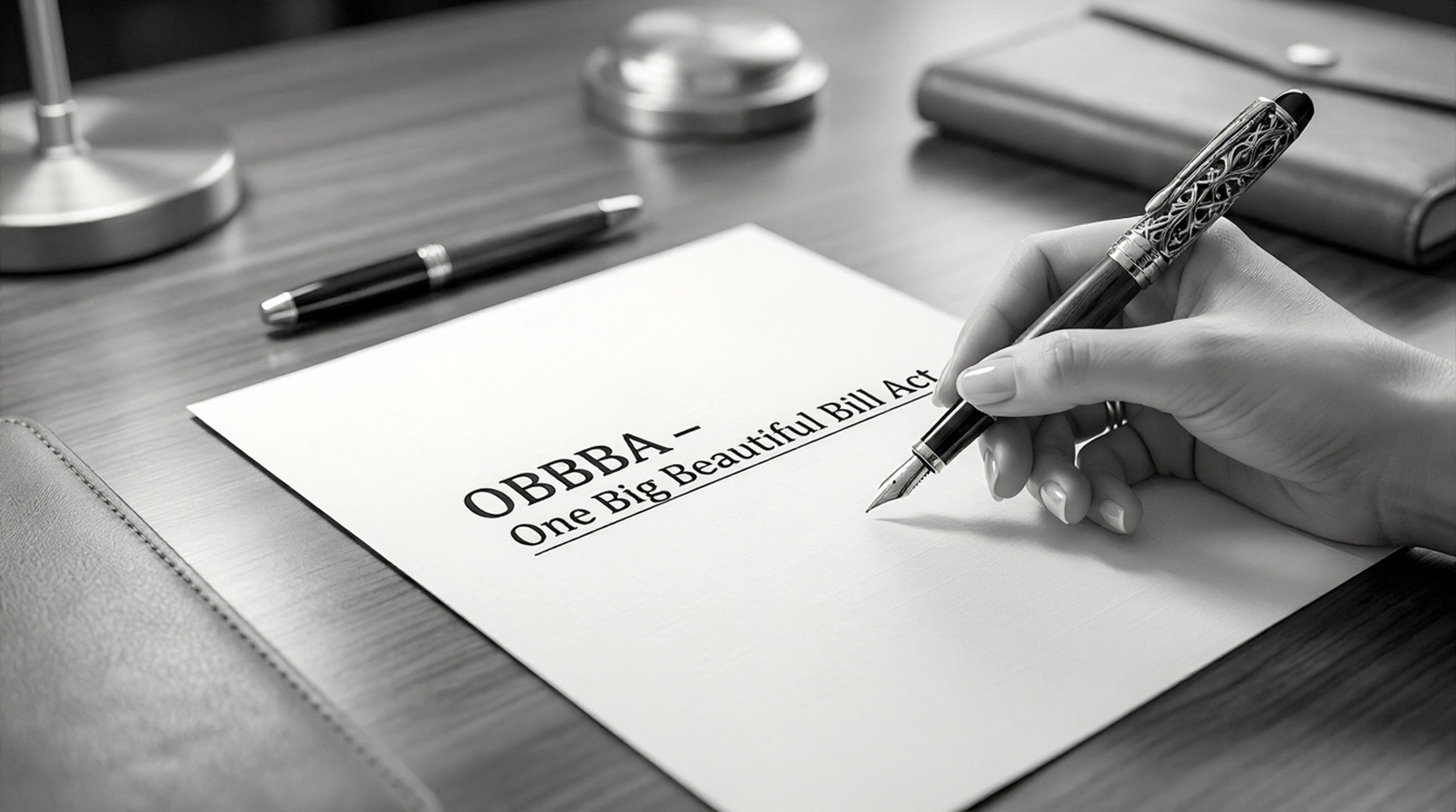 This is a black and white image of a white sheet of paper with the word OBBA written across it.
                                           