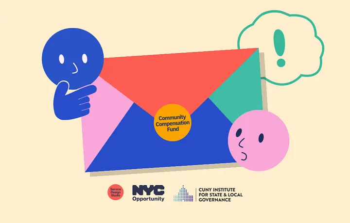 Image of an envelope and two cartoon faces represents the Community Compensation Fund
                                           