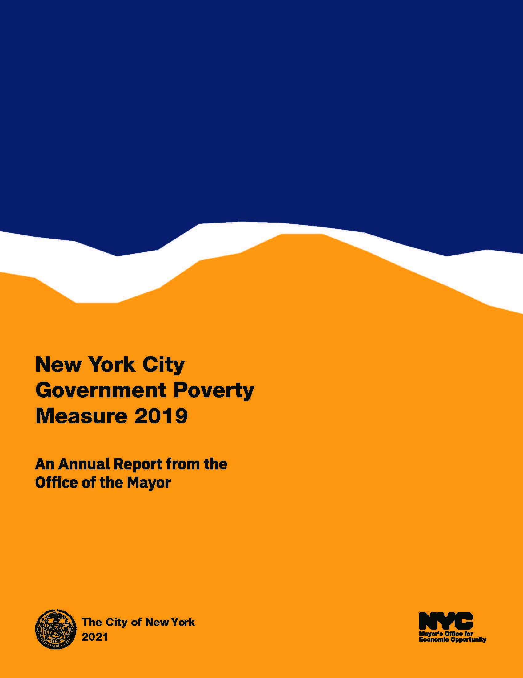 Cover of the NYC Government Poverty Measure 2005-2019 Report