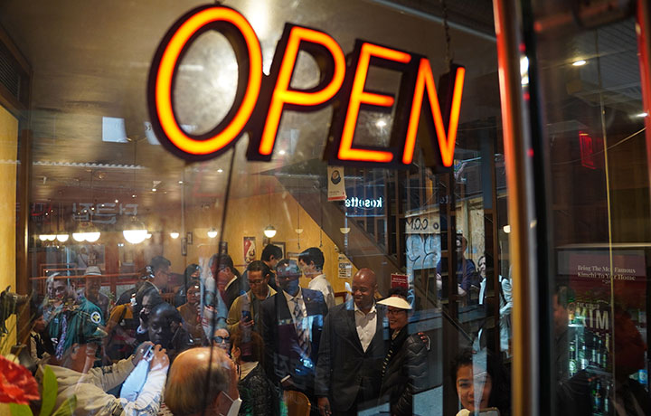 photo of a Open sign
                                           