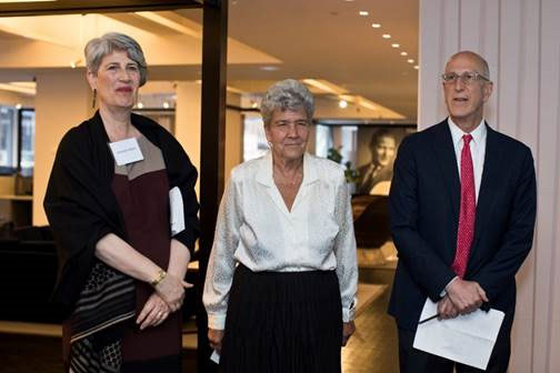 (from left to right) Competition sponsors MAS President Elizabeth Goldstein, DCP Director Marisa Lago and APOPS President Jerold S. Kayden (APOPS)