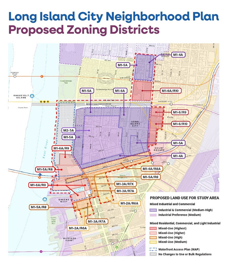 Propose Zoning Districts in Long Island City Neighborhood Plan