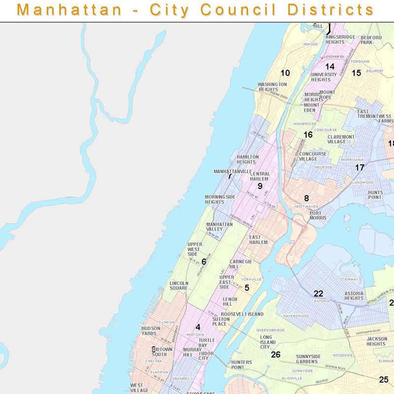 City Council Districts Maps by Borough