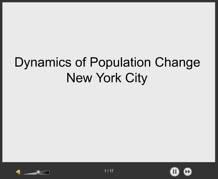 Dynamics of Population Change, New York City
