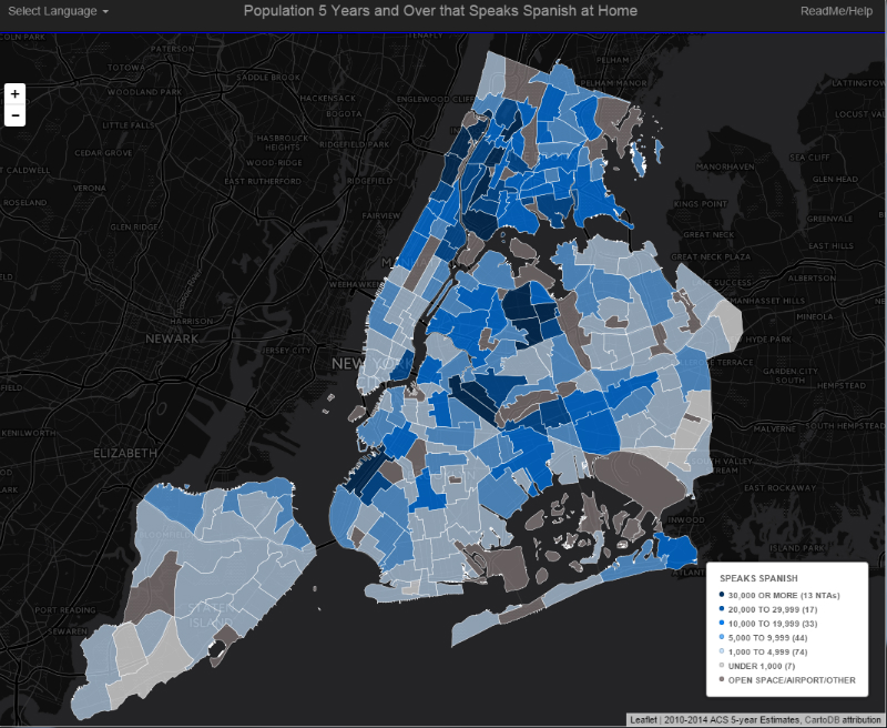 Interactive Map of Language Data